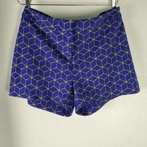 Worthington geometric art deco Modern Fit Shorts PS Blue